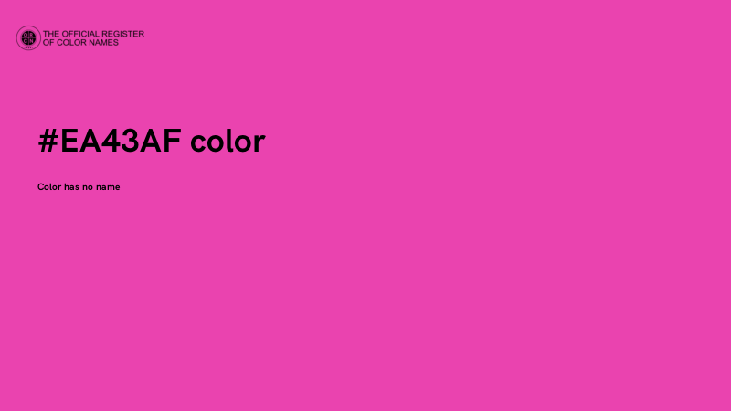 #EA43AF color image
