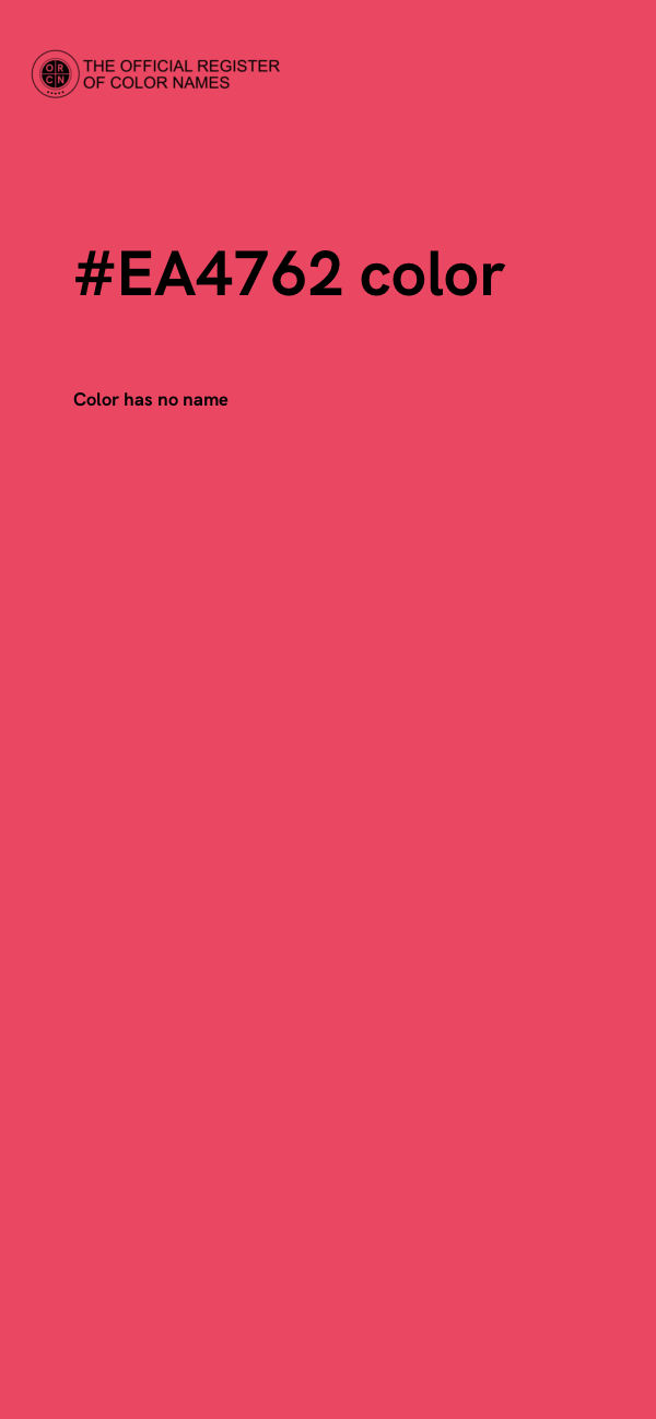 #EA4762 color image
