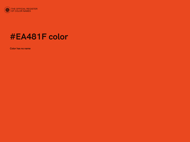 #EA481F color image