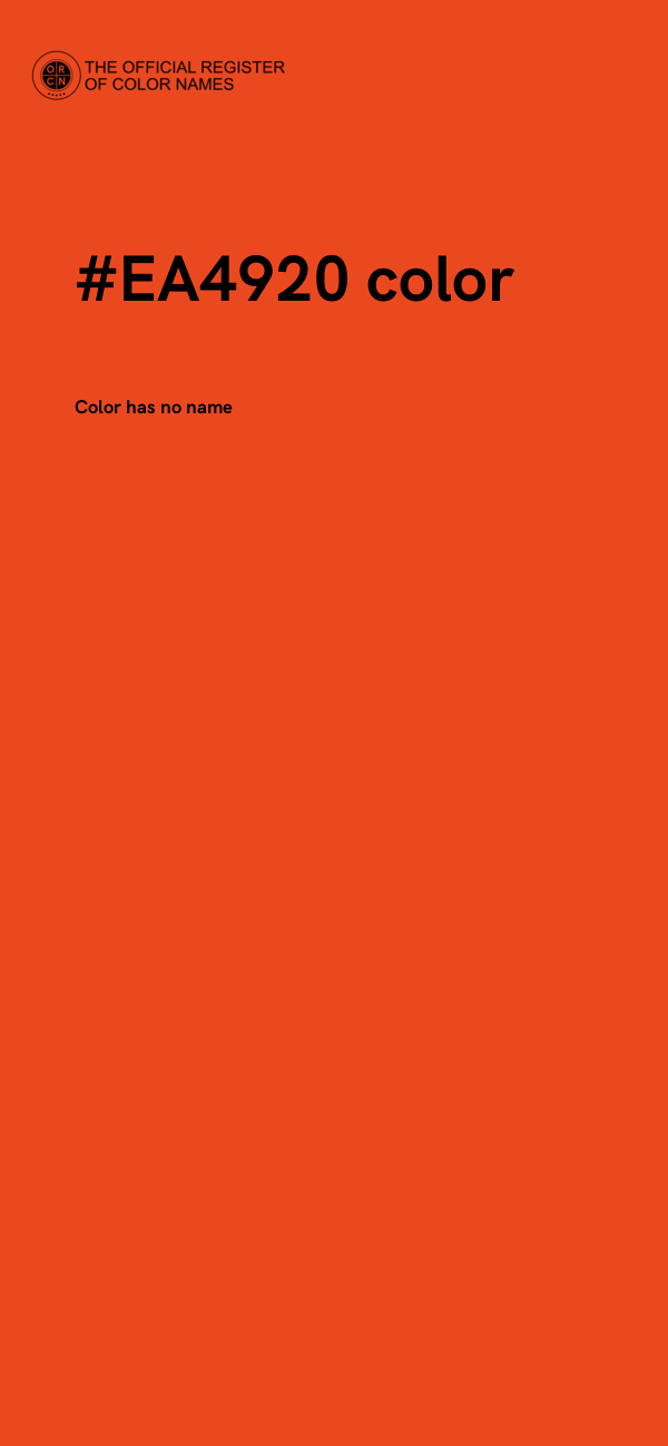 #EA4920 color image