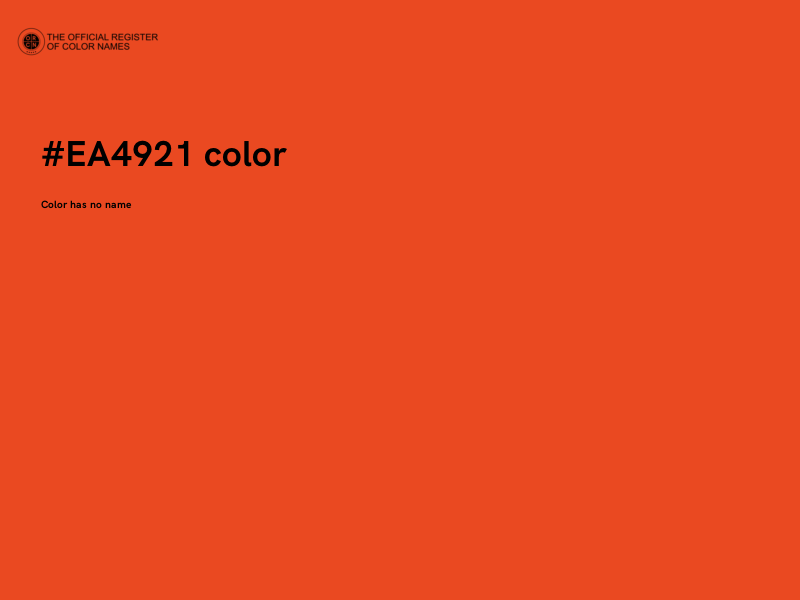 #EA4921 color image