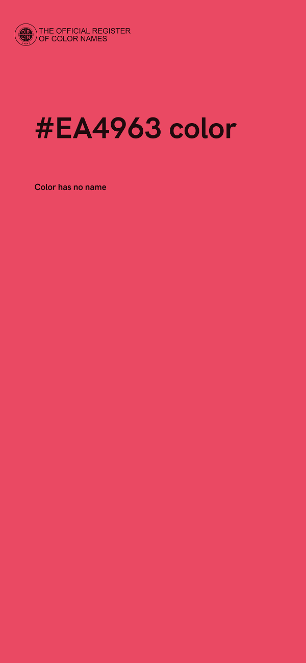 #EA4963 color image