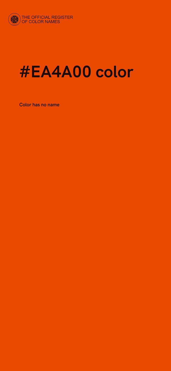 #EA4A00 color image