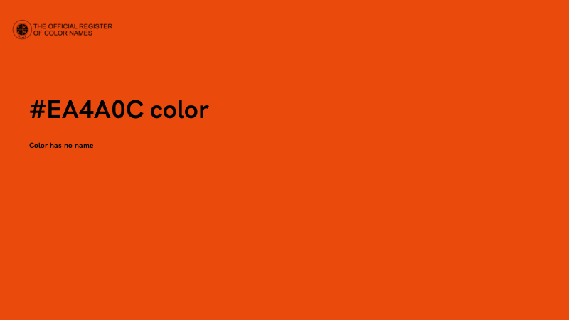 #EA4A0C color image