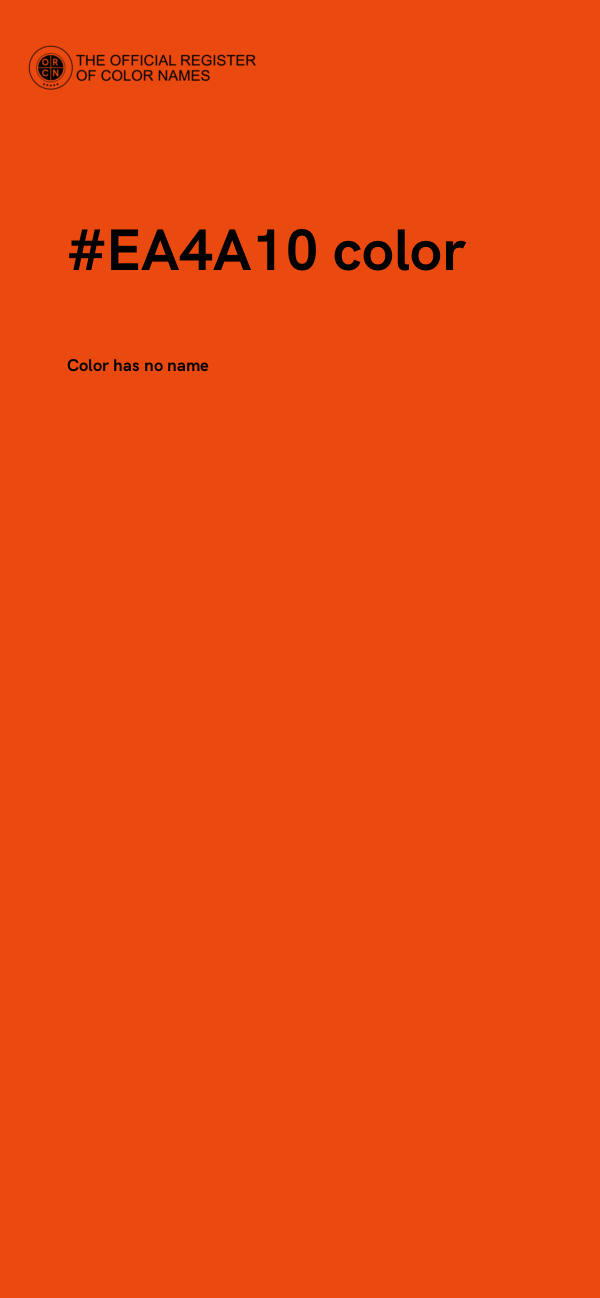 #EA4A10 color image