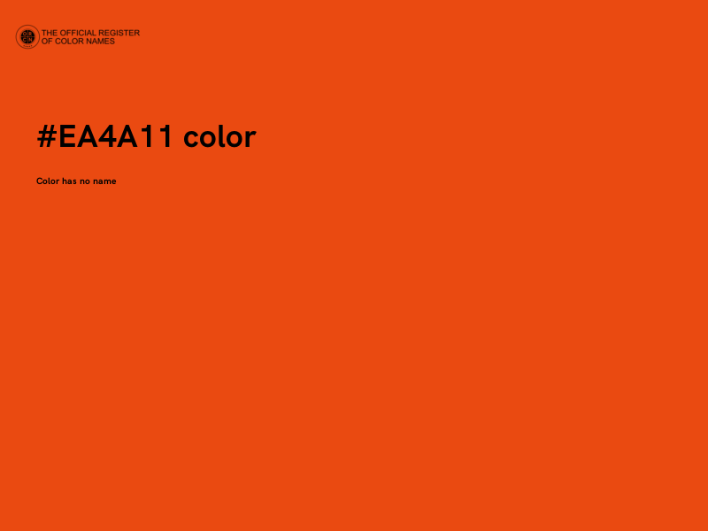 #EA4A11 color image