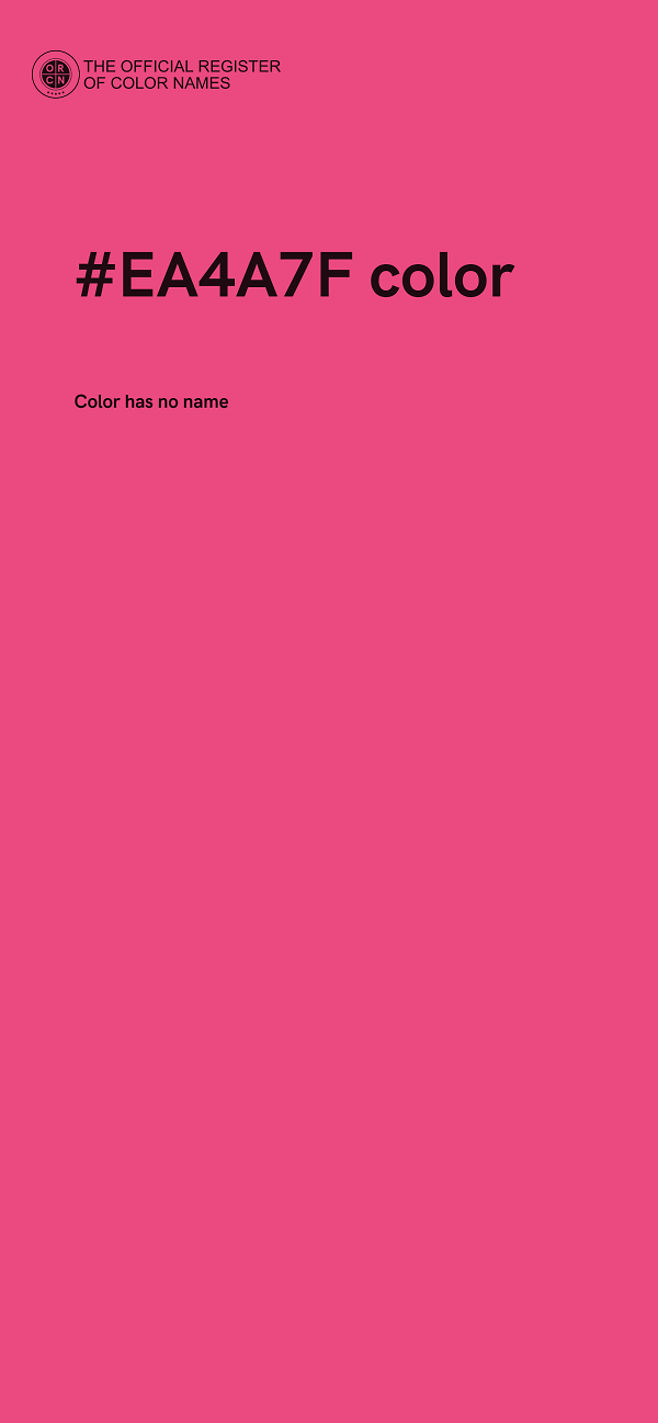 #EA4A7F color image