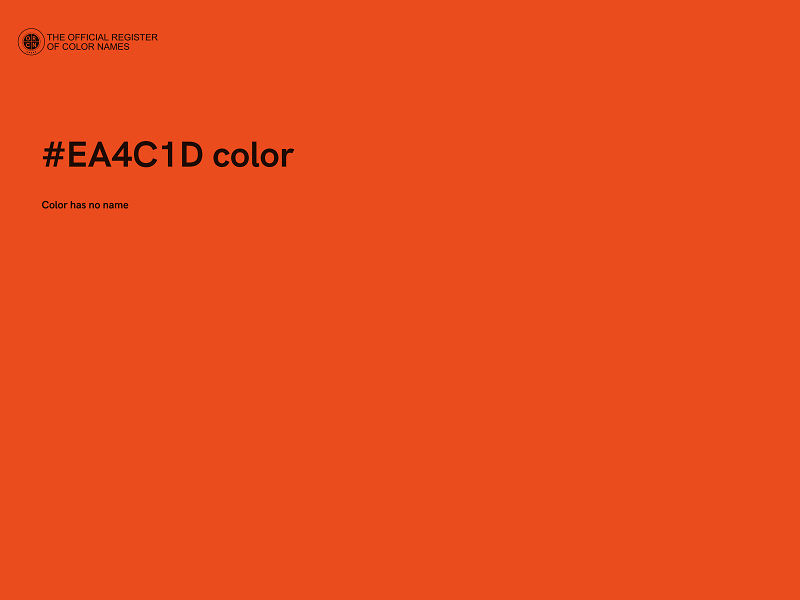 #EA4C1D color image