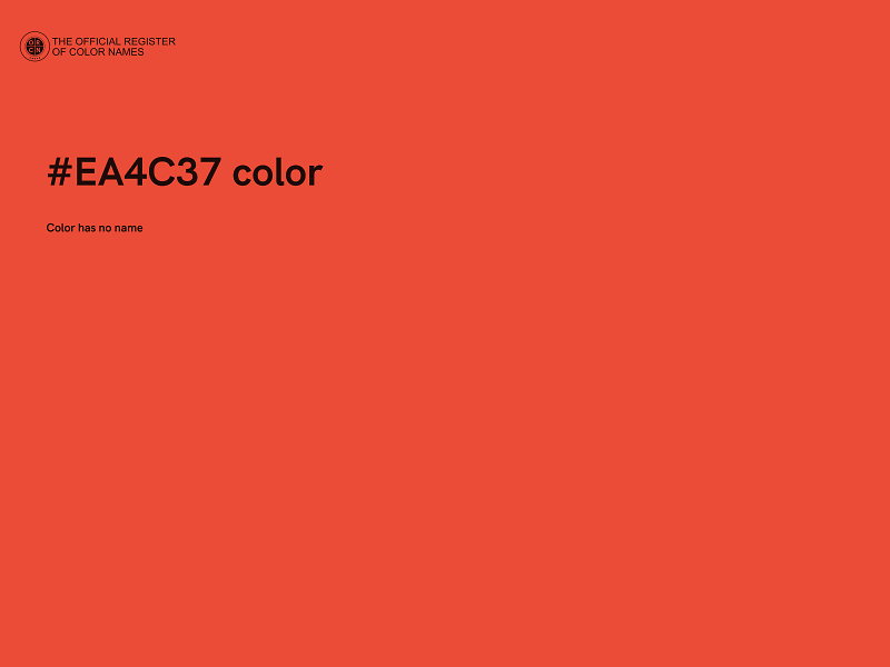 #EA4C37 color image