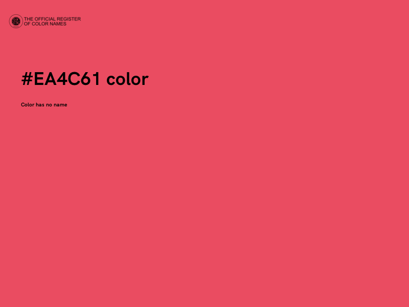 #EA4C61 color image