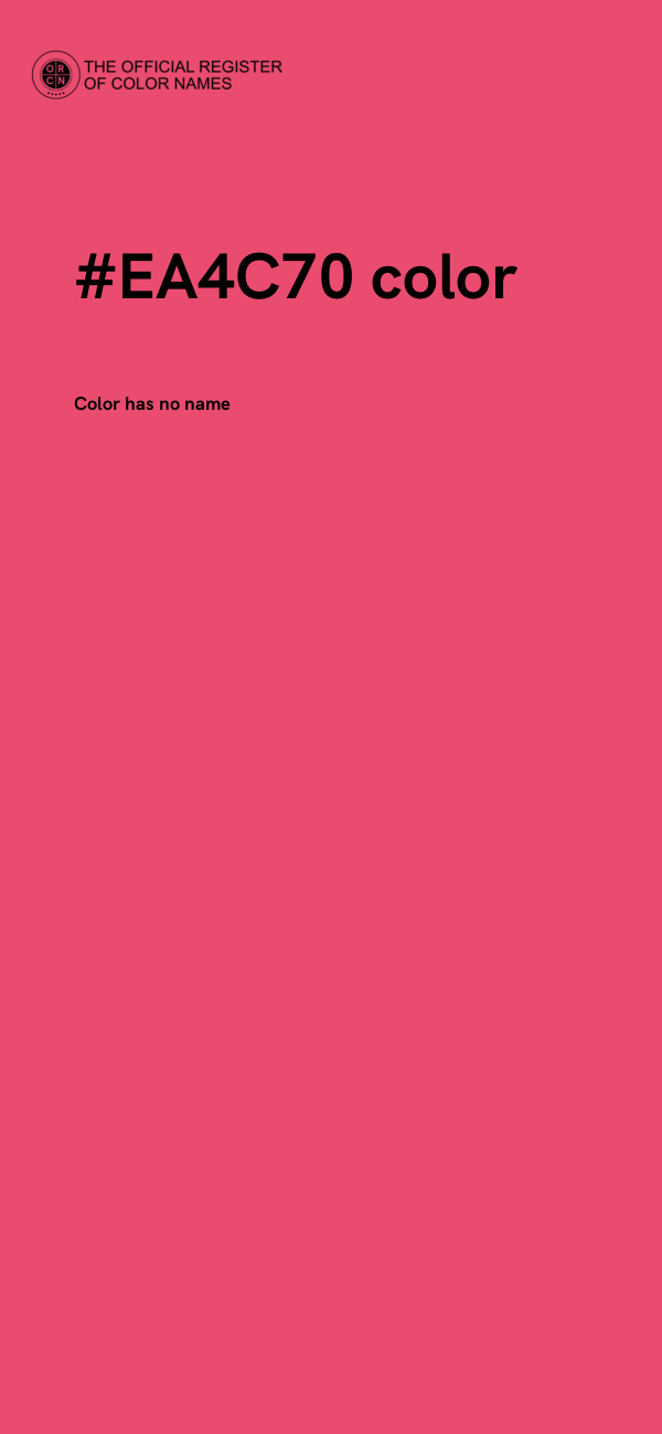 #EA4C70 color image
