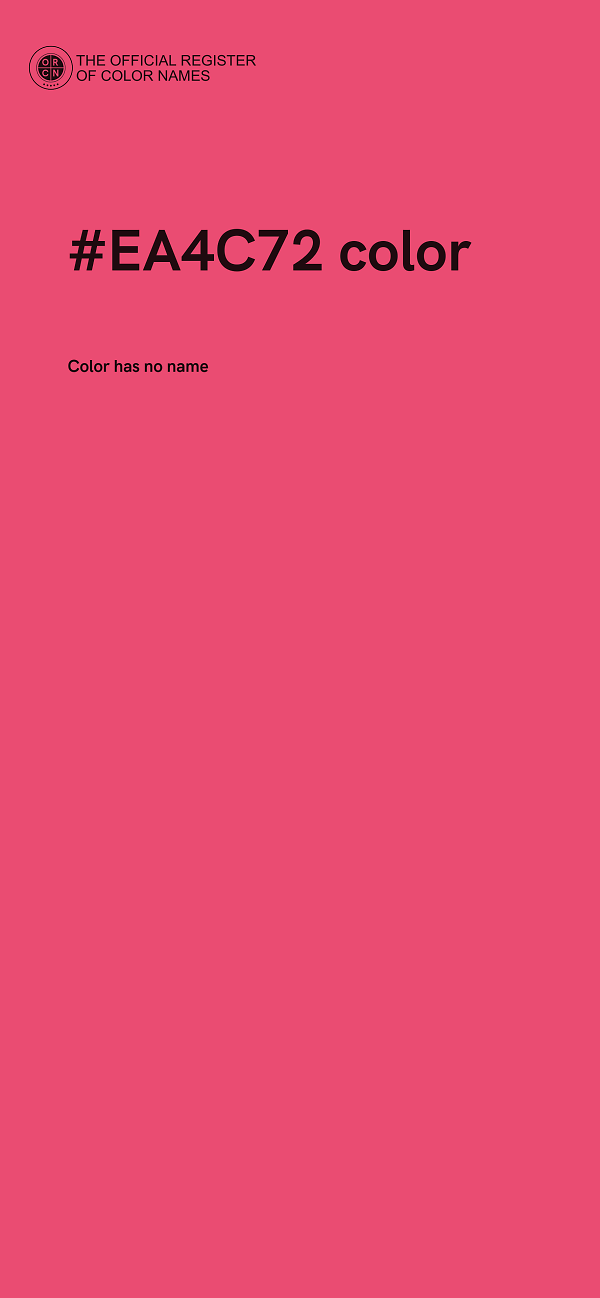 #EA4C72 color image