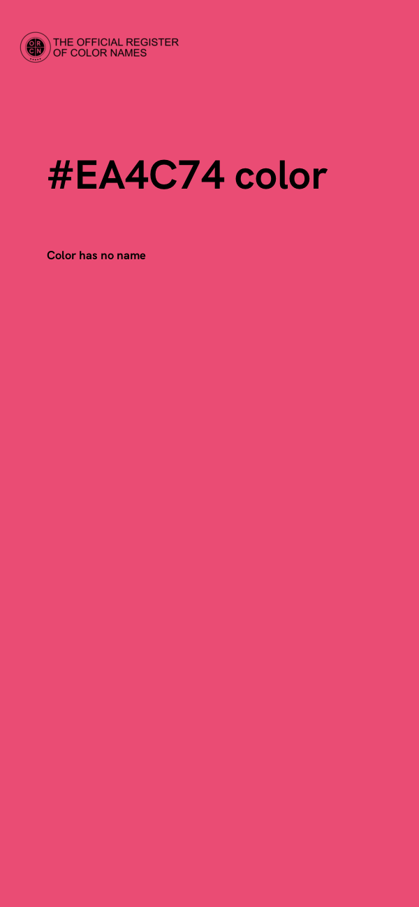 #EA4C74 color image