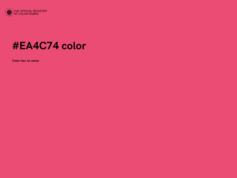 #EA4C74 color image