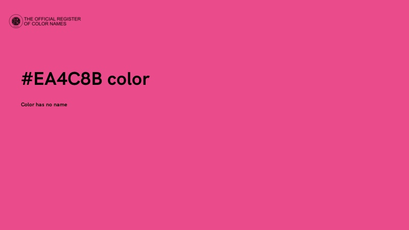 #EA4C8B color image