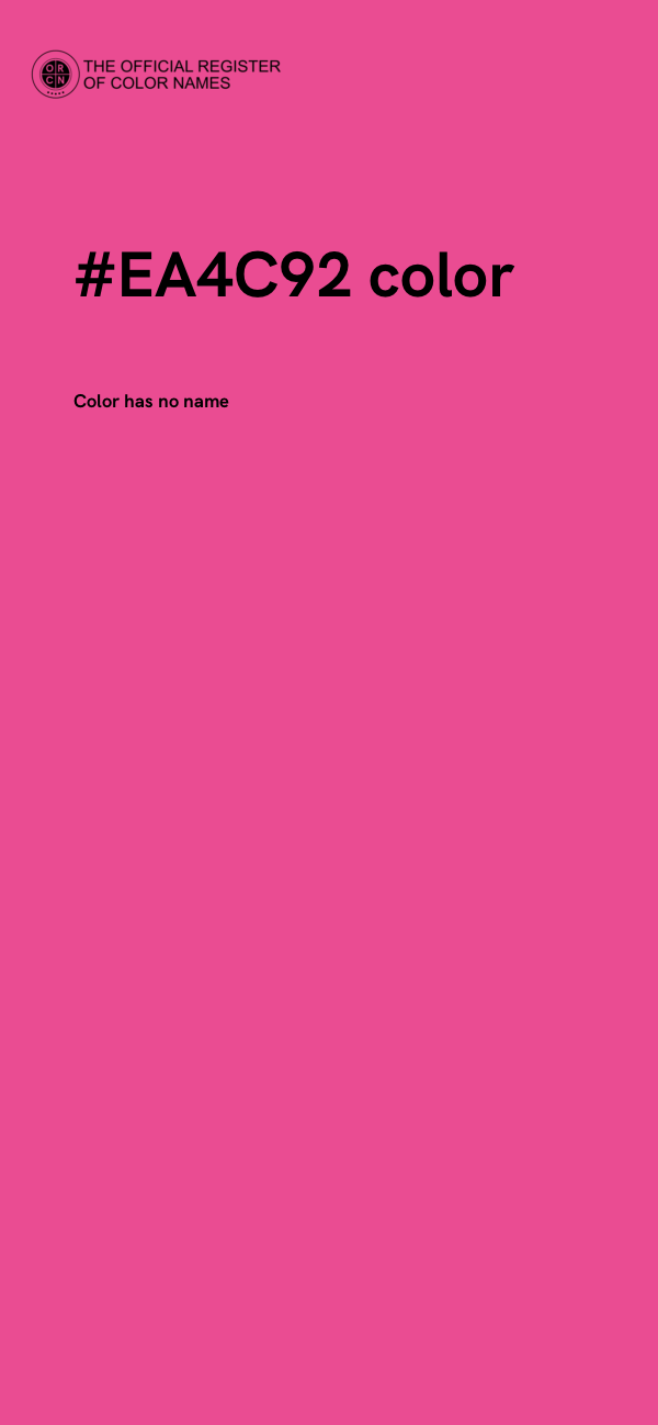 #EA4C92 color image