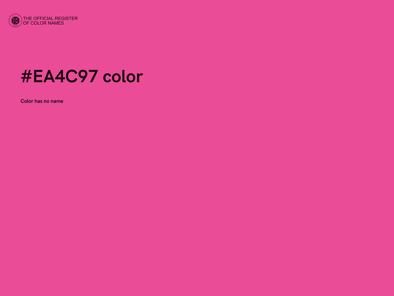 #EA4C97 color image