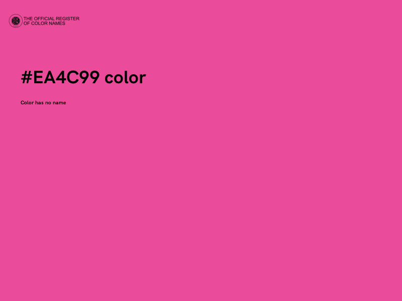#EA4C99 color image