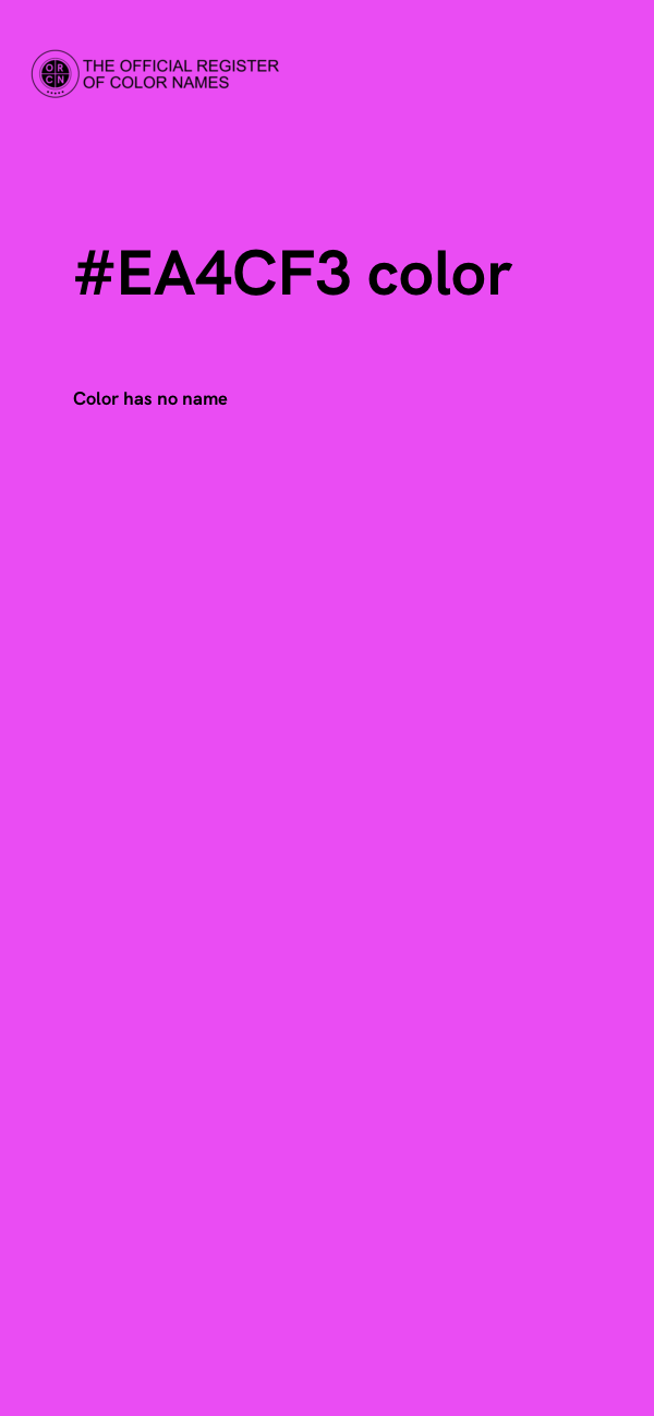#EA4CF3 color image
