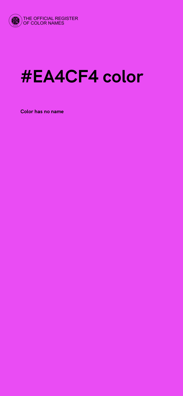 #EA4CF4 color image