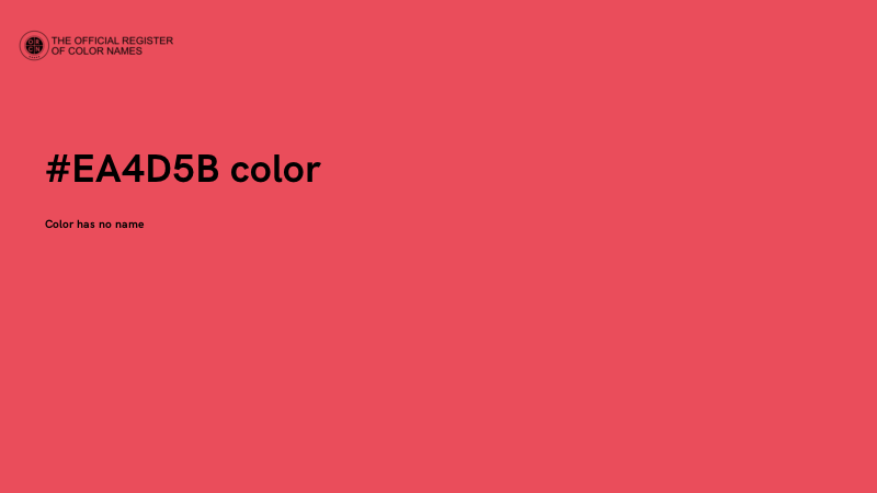 #EA4D5B color image