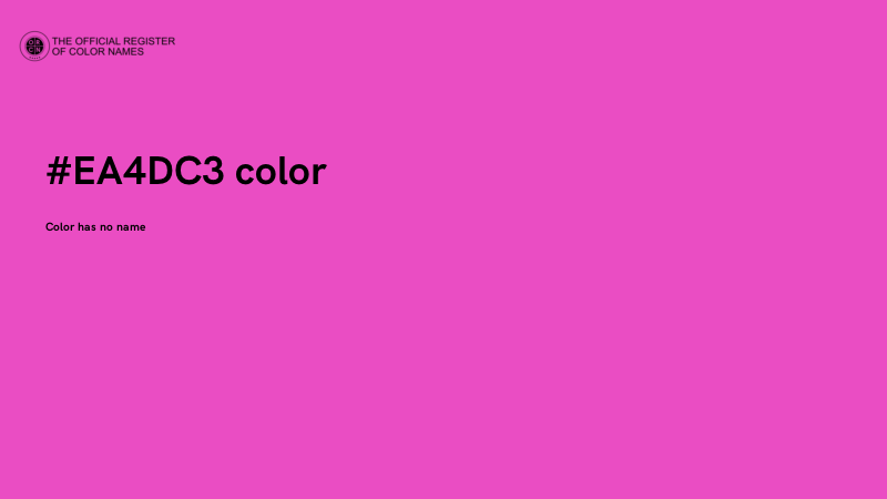 #EA4DC3 color image