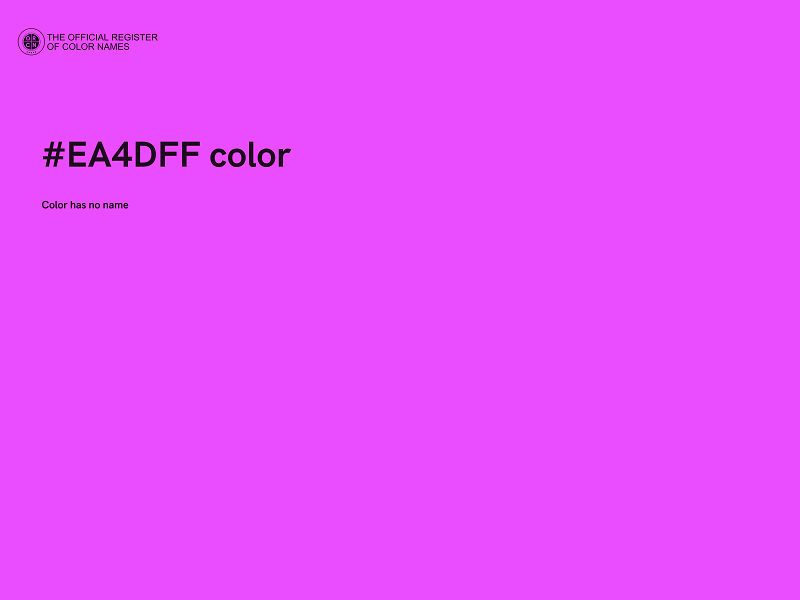 #EA4DFF color image