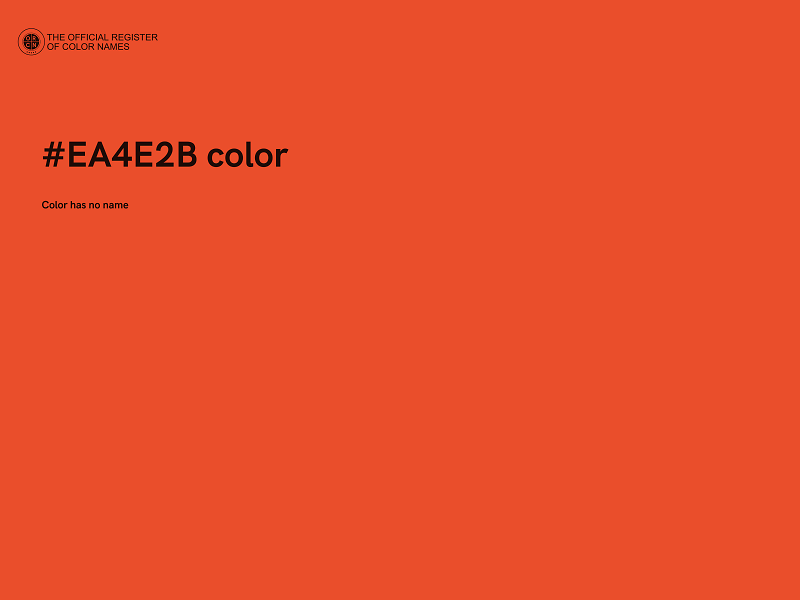 #EA4E2B color image