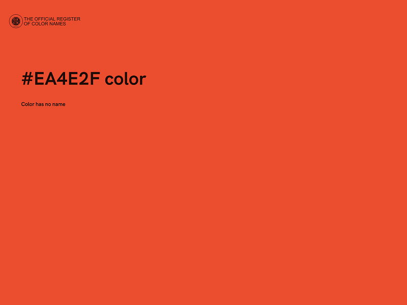 #EA4E2F color image