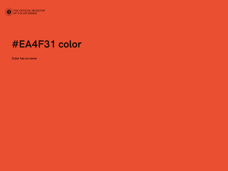 #EA4F31 color image