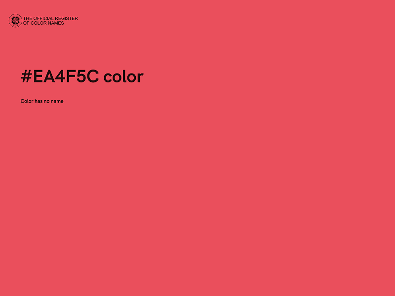 #EA4F5C color image