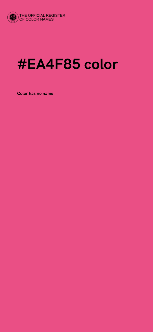 #EA4F85 color image
