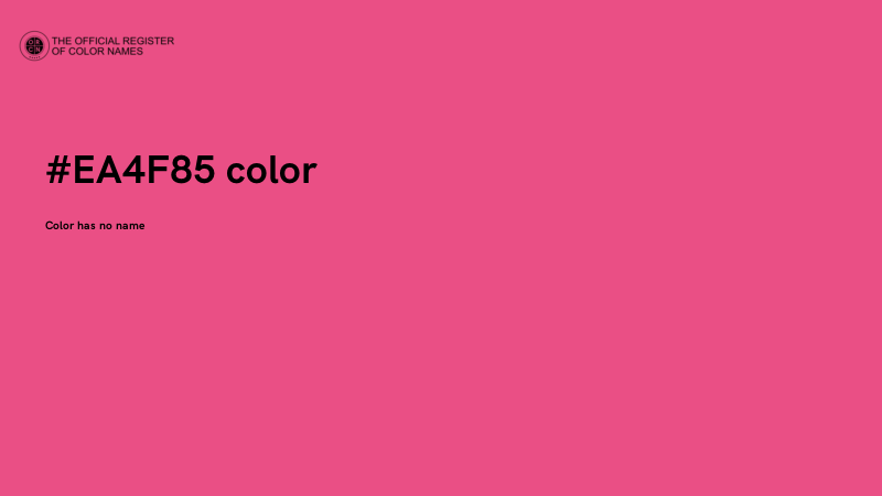 #EA4F85 color image
