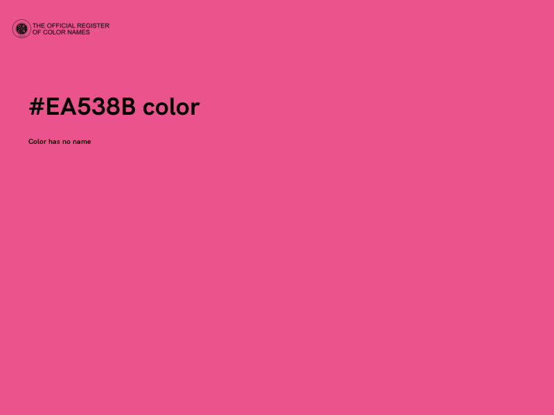 #EA538B color image