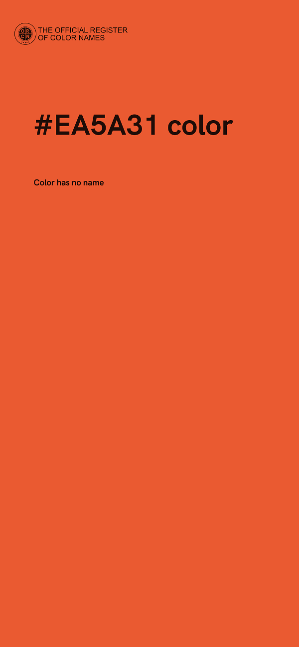 #EA5A31 color image
