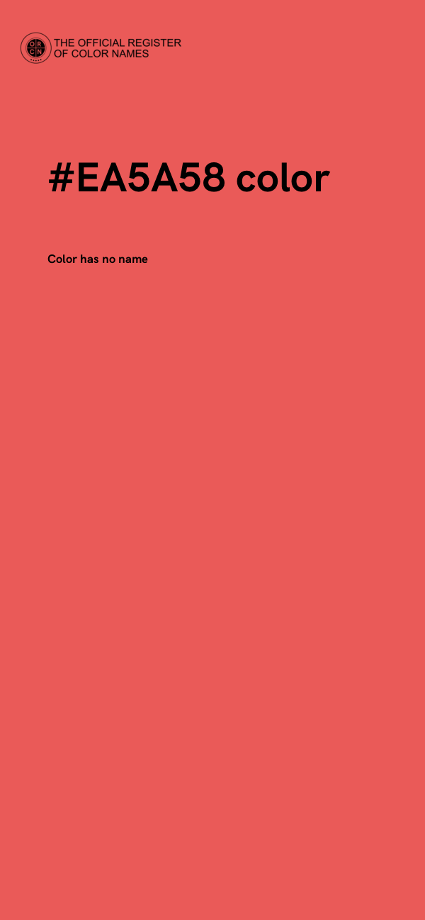 #EA5A58 color image