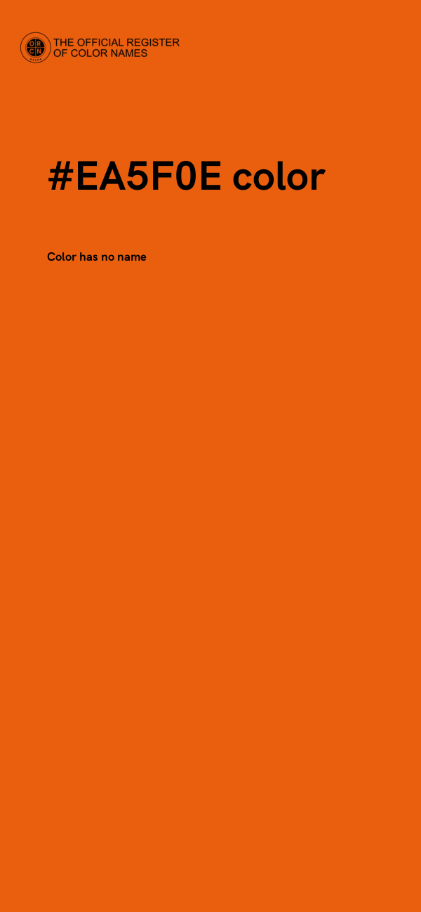 #EA5F0E color image