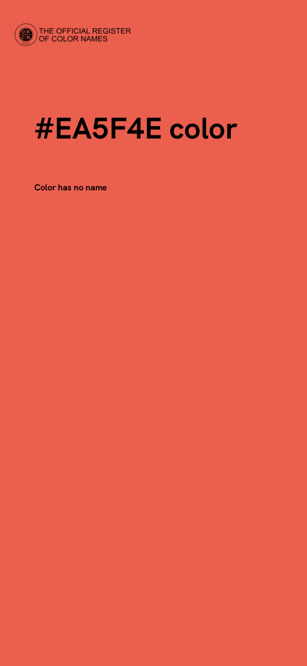 #EA5F4E color image