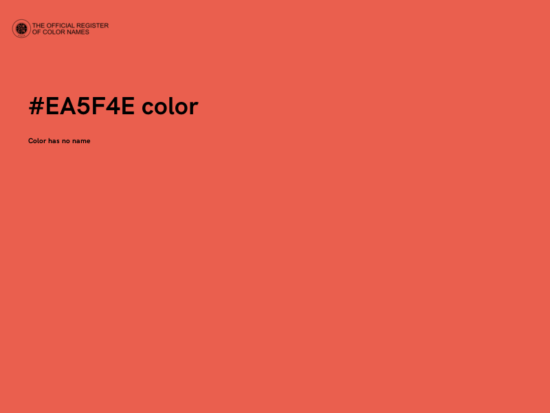 #EA5F4E color image
