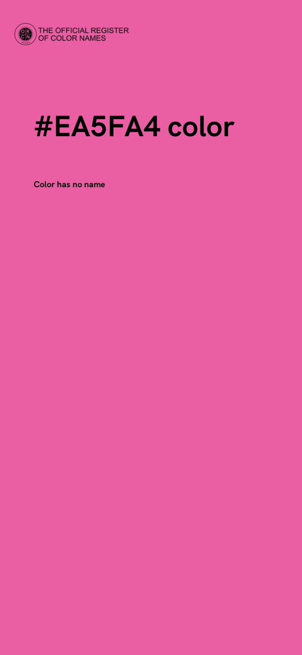 #EA5FA4 color image