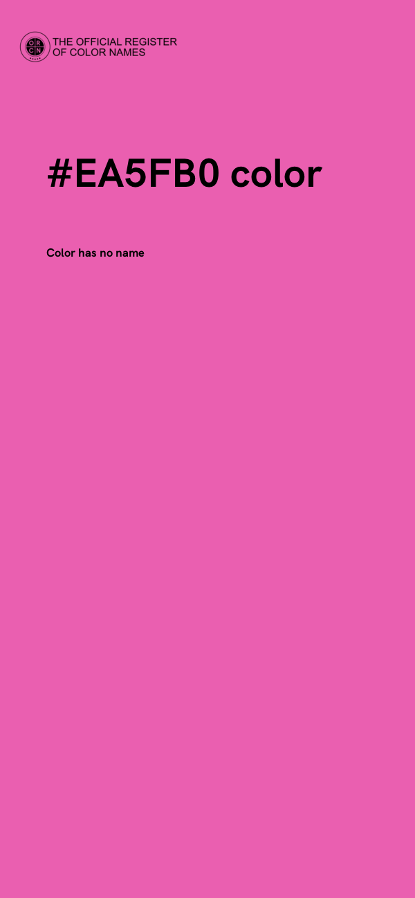 #EA5FB0 color image