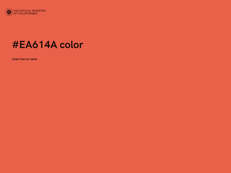 #EA614A color image