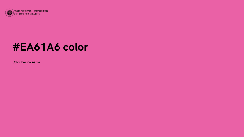 #EA61A6 color image