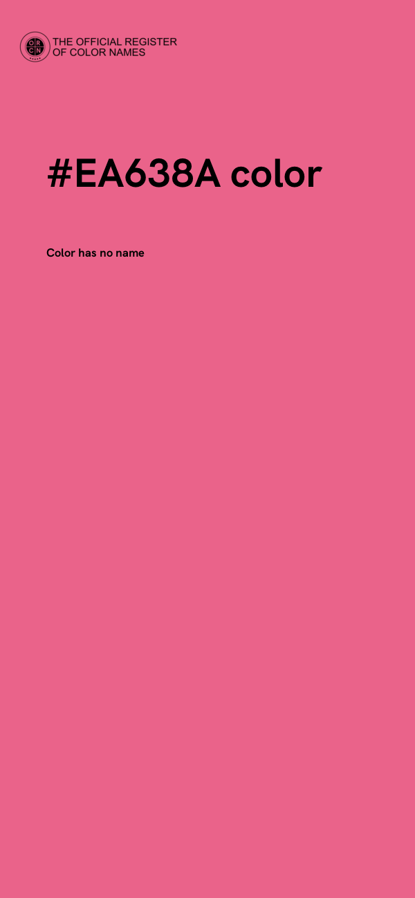 #EA638A color image