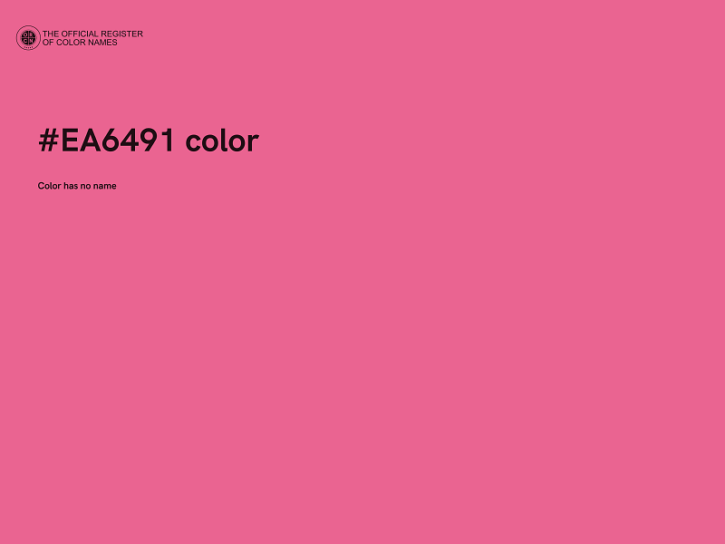 #EA6491 color image