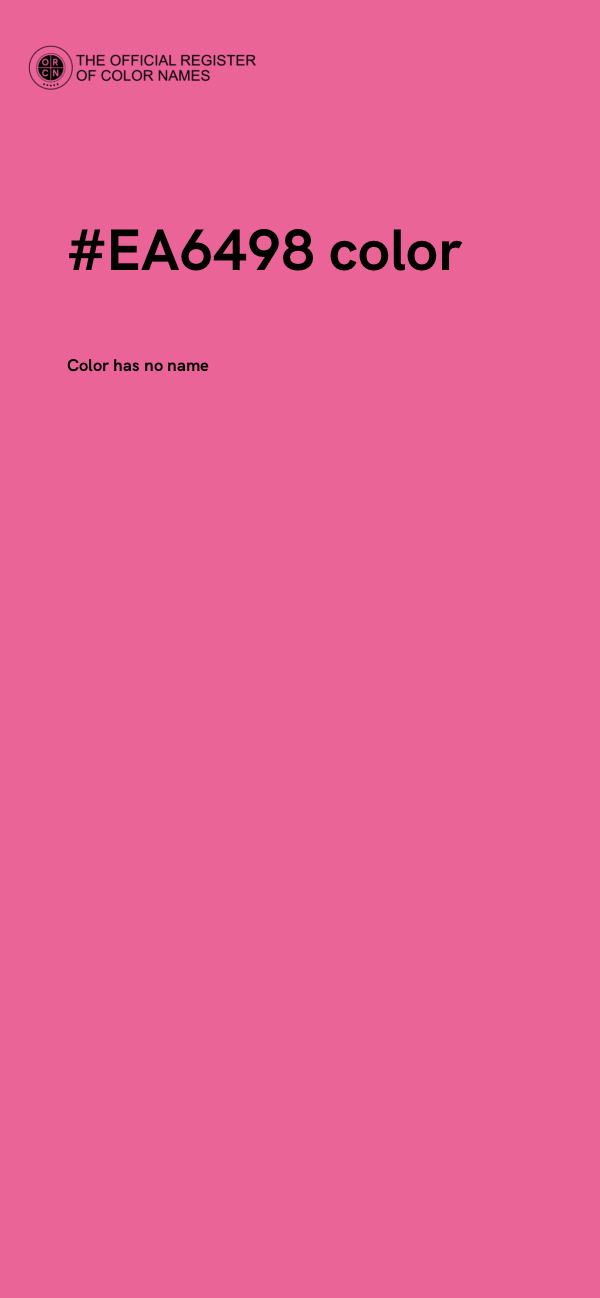 #EA6498 color image