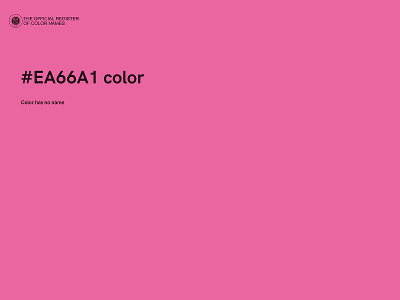 #EA66A1 color image