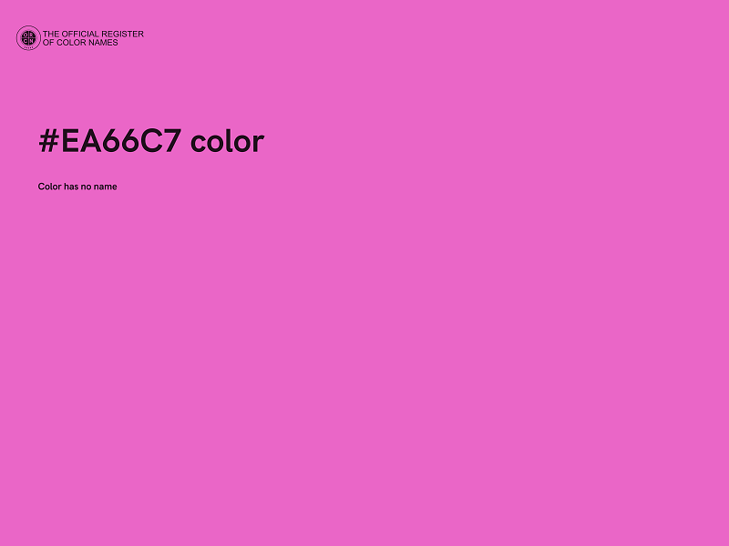 #EA66C7 color image
