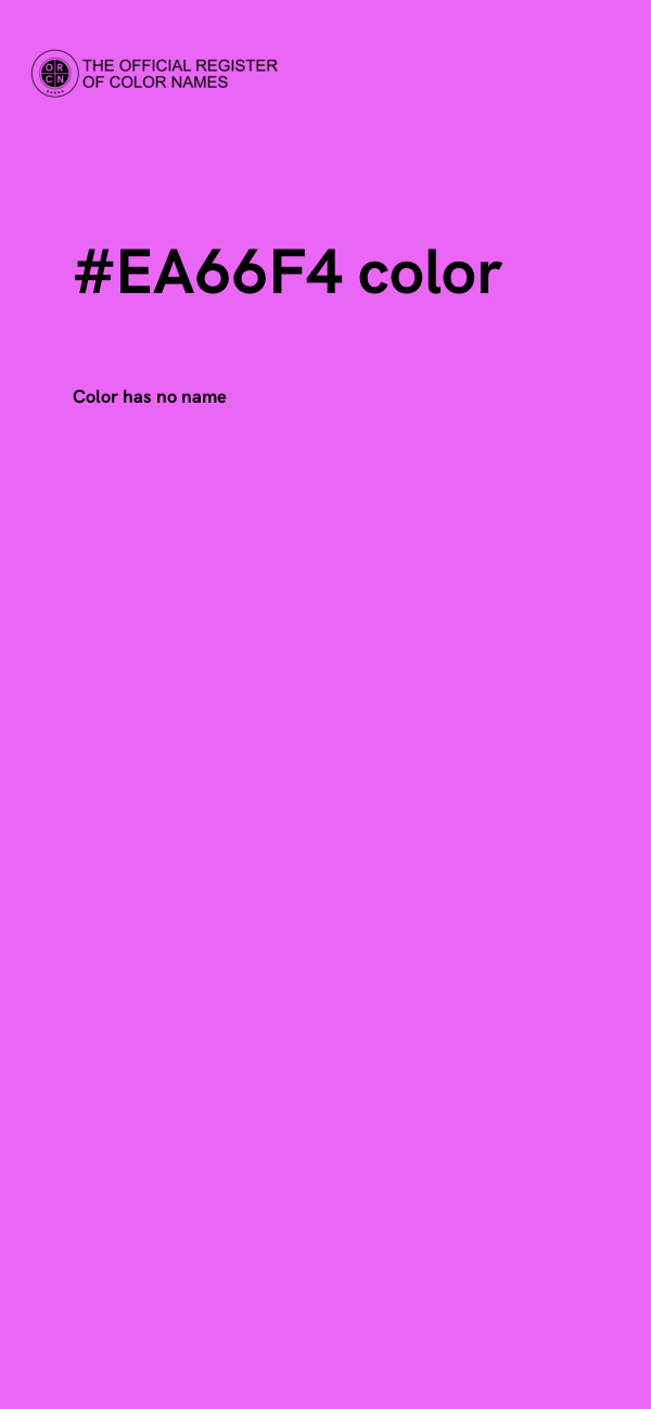 #EA66F4 color image
