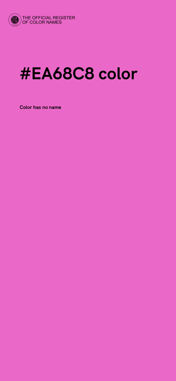 #EA68C8 color image